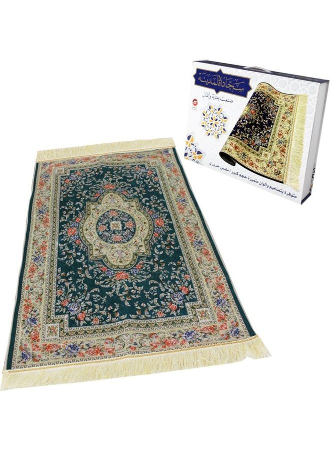 SUNDUS Al Madinah Prayer Mat Green 120x80cm - Image 1