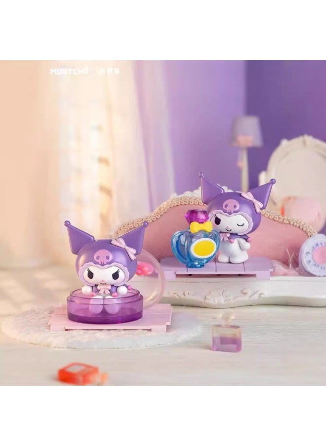 ماركة غير محددة سلسلة فساتين Sanrio Cool Kuolomi Home الأصلية من سلسلة Micro Box Pro Trendy Play هدايا محمولة باليد - اللون: سلسلة Treasure Night Market Series Micro Box Max (يرجى أخذ 8 قطع للصندوق بأكمله)  - Image 4