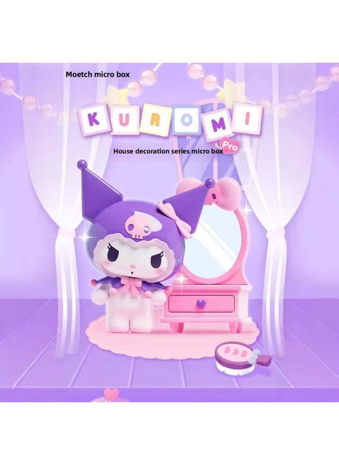 ماركة غير محددة سلسلة فساتين Sanrio Cool Kuolomi Home الأصلية من سلسلة Micro Box Pro Trendy Play هدايا محمولة باليد - اللون: سلسلة Treasure Night Market Series Micro Box Max (يرجى أخذ 8 قطع للصندوق بأكمله)  - Image 2