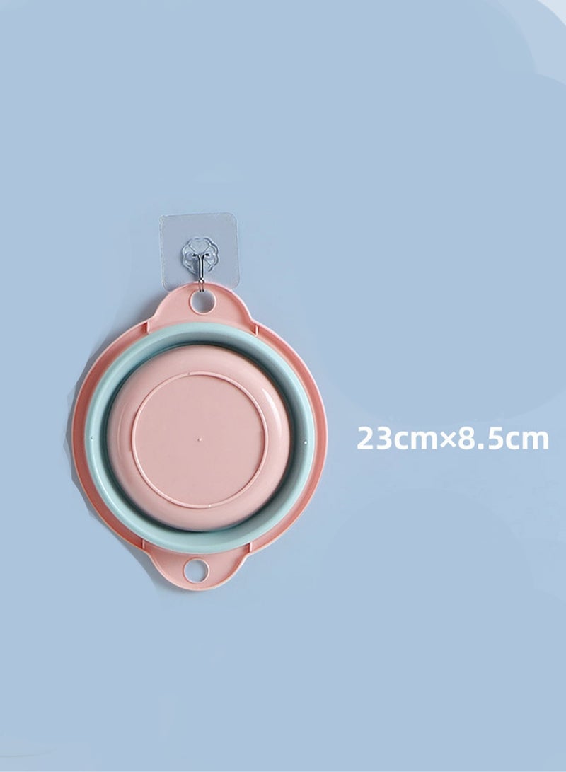 Silicone Thickened Household Washbasin S size-Foldable Washbasin Portable Baby Folding Basin Foot Washing Laundry Washing Basin - Image 2
