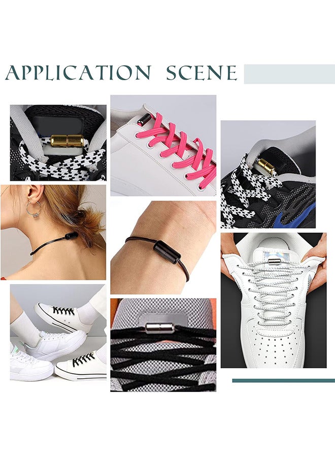 رات سو ٣ أزواج من أقفال أربطة الأحذية المغناطيسية المعدنية بدون ربط – مشابك أربطة بدون عقد للأطفال والكبار للأحذية الرياضية - Image 2
