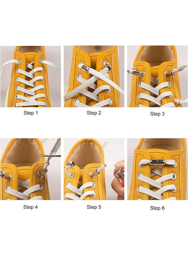 رات سو ٣ أزواج من أقفال أربطة الأحذية المغناطيسية المعدنية بدون ربط – مشابك أربطة بدون عقد للأطفال والكبار للأحذية الرياضية - Image 5