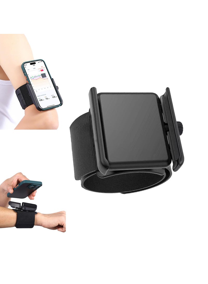 Wristband Phone Holder, 360° Rotation & Detachable Sports Armband Cell Phone Holder, Hands-Free Phone Accessories Holder for Selfies Videos Live Broadcast Hiking Biking Walking（Suitable for Most 4.0'' to 7.0'' Smartphones）  - Image 1