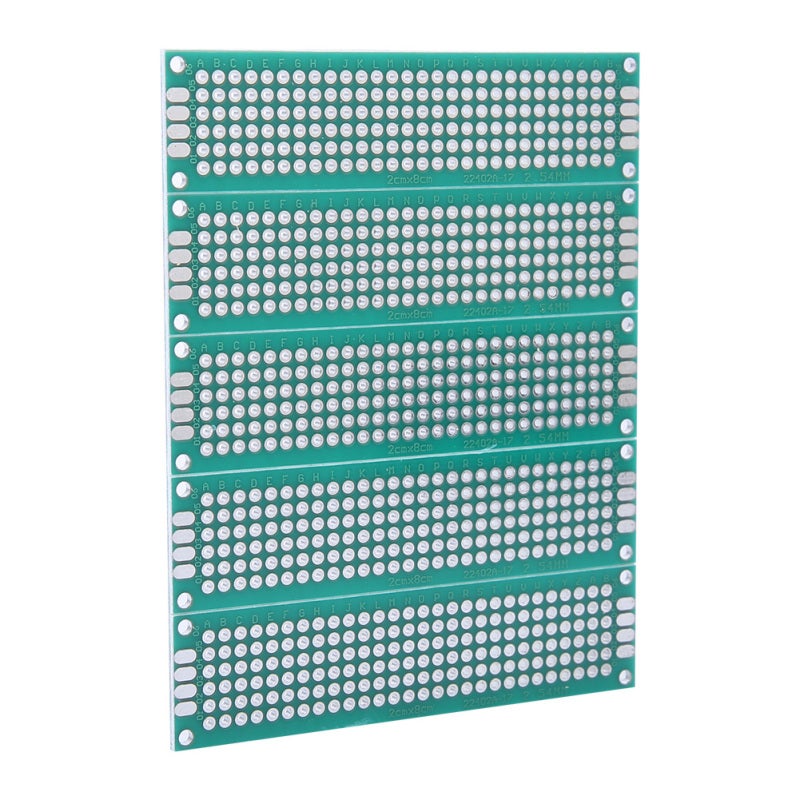 Breadboard: 10pcs 2X8cm Fiberglass Board - Tinned Surface For Easy Soldering Anti-Aging Corrosion Resistant Standard 2.54mm Hole Pitch For Electrical Experiment Electronic Factory - Image 4