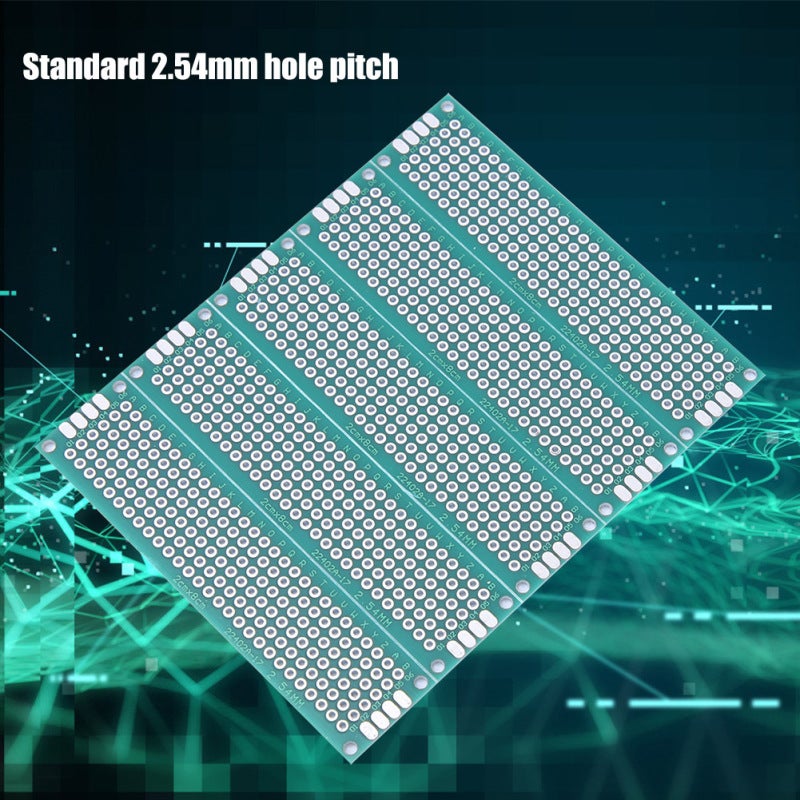 Breadboard: 10pcs 2X8cm Fiberglass Board - Tinned Surface For Easy Soldering Anti-Aging Corrosion Resistant Standard 2.54mm Hole Pitch For Electrical Experiment Electronic Factory - Image 5