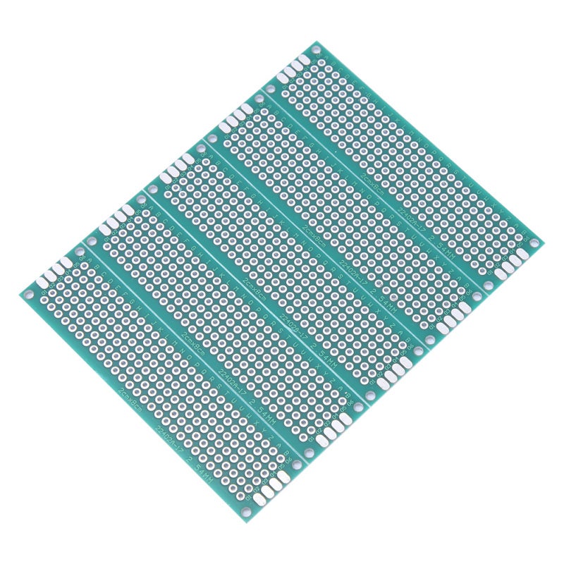 Breadboard: 10pcs 2X8cm Fiberglass Board - Tinned Surface For Easy Soldering Anti-Aging Corrosion Resistant Standard 2.54mm Hole Pitch For Electrical Experiment Electronic Factory - Image 2