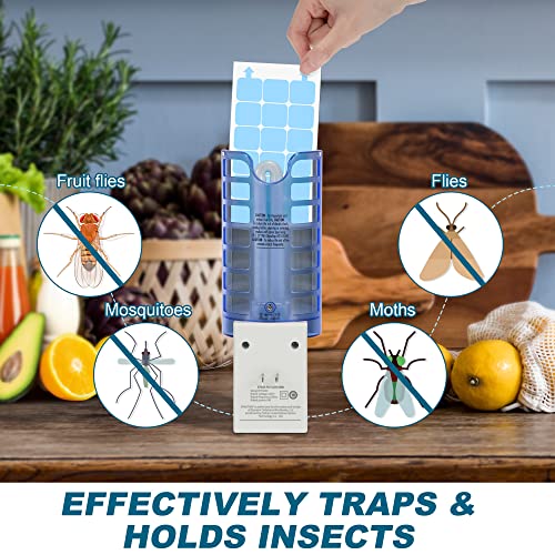 Qualirey 30 Pack Refills Glue Cards Compatible with Dynatrap DT3009 DT3019 DT3039 230093 Sticky Glue Cards for Indoor Plug in Insects Trap - Image 3