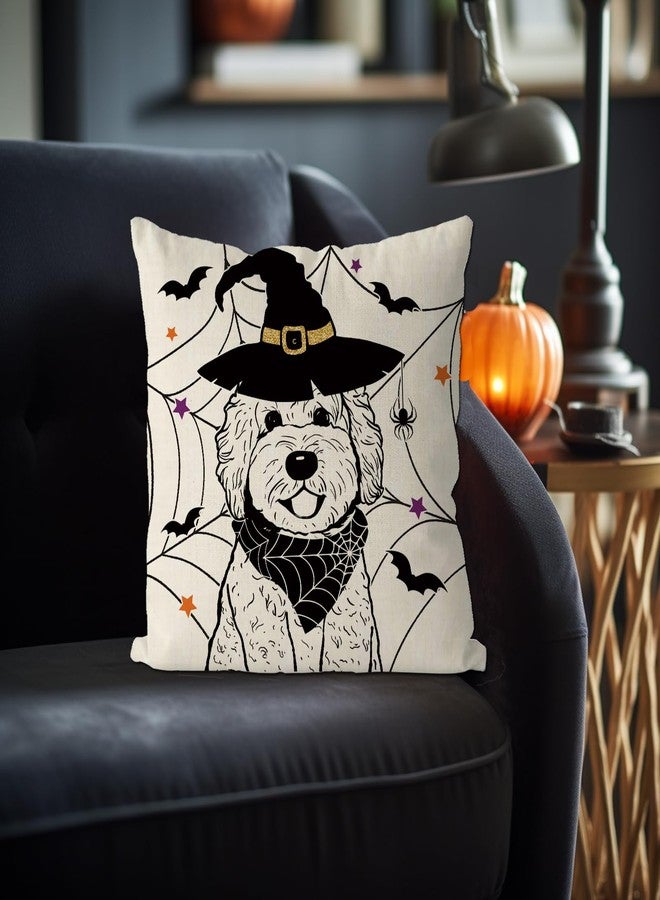 GAGEC Halloween Pillow Covers 18x18 Inch Golden Doodle Throw Pillow Covers Holiday Farmhouse Pillowcase Dog Couch Cushion Case for Indoor Outdoor Home Sofa Decor - Image 2