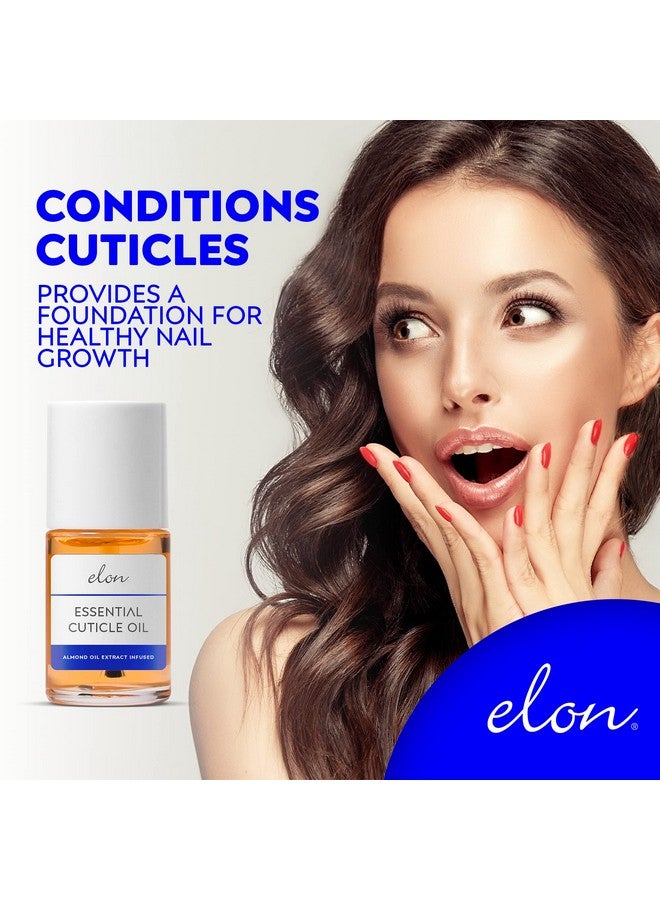 إيلون زيت بشرة أساسي للأظافر مع مستخلص زيت اللوز وزيت الجوجوبا وفيتامين E لتنعيم وترطيب الأظافر وزيت البشرة الموصى به من قبل أطباء الجلدية، زيت بشرة الأظافر (0.5 أونصة). - Image 3