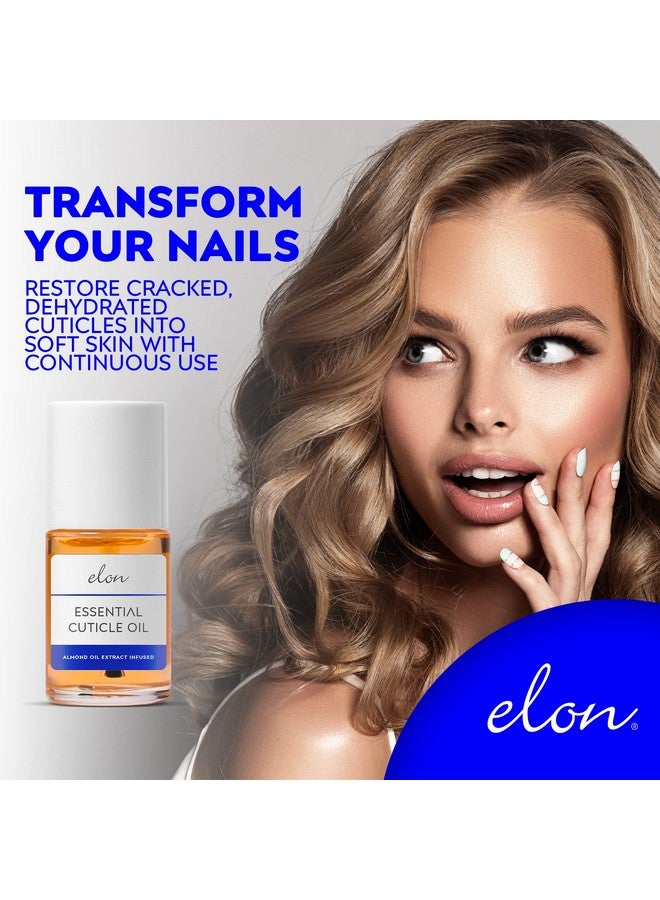 إيلون زيت بشرة أساسي للأظافر مع مستخلص زيت اللوز وزيت الجوجوبا وفيتامين E لتنعيم وترطيب الأظافر وزيت البشرة الموصى به من قبل أطباء الجلدية، زيت بشرة الأظافر (0.5 أونصة). - Image 4