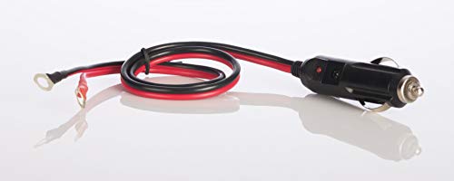 SPARKEL 12V Car Cigarette Lighter Power Connection Cigarette Socket Male Adapter With Wire&Ring Terminals,Red - Image 1