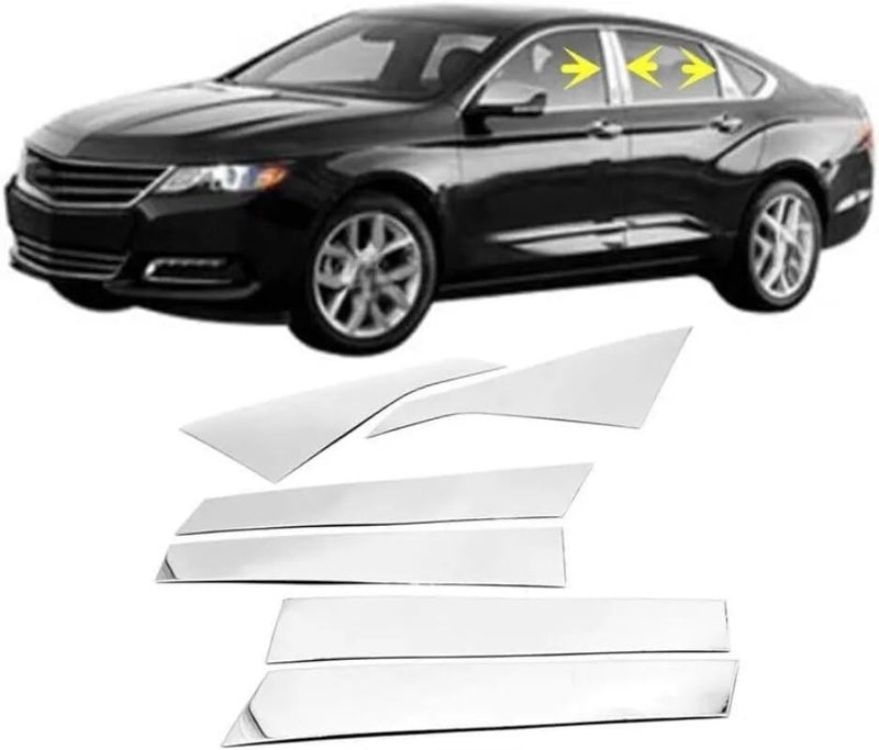 DEMULAX Chrome Plated Car Window Pillar Post Stickers - Image 3