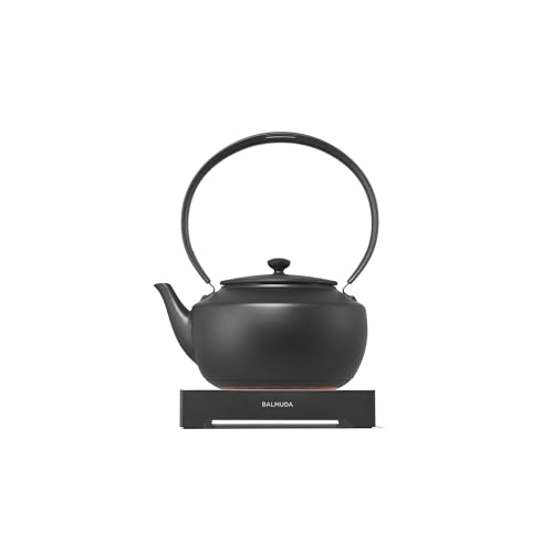 BALMUDA MoonKettle | Electric Kettle with Temp Control (122°F - 212°F) | HOLD & Keep Warm | 900ml (30 fl oz) | Soothing Ambient Light & Sound | Precision Pour Spout | Black - Image 1