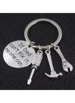 Goolsky Men's Keychain, Jewelry Gift, Key Ring, Pendant, If Dad Can't Fix It, No One Can Hand Tools, Father's Day  - Image 1