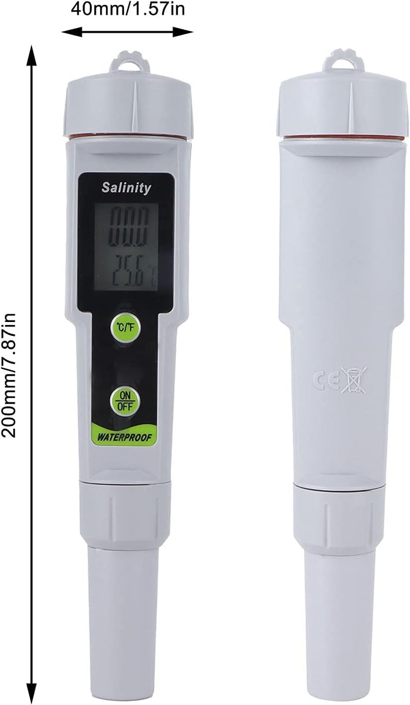 ويوبلز مقياس ملوحة، جهاز اختبار ملوحة رقمي على شكل قلم لمياه البحر وحمامات السباحة المالحة - Image 5