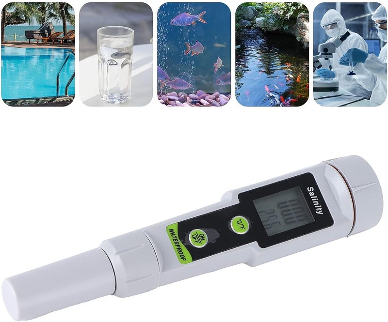 ويوبلز مقياس ملوحة، جهاز اختبار ملوحة رقمي على شكل قلم لمياه البحر وحمامات السباحة المالحة - Image 2