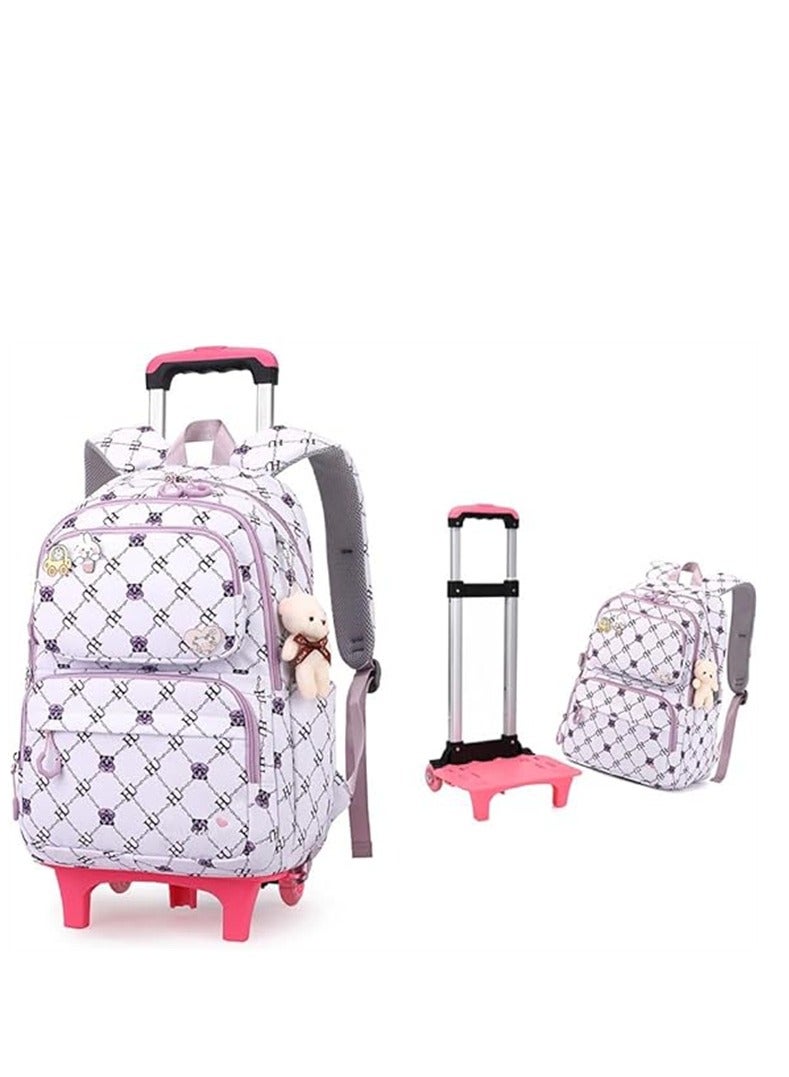 Wheeled Luggage Backpack, Kids Trolley School Bag, Large Capacity Bag for School Students - Image 1