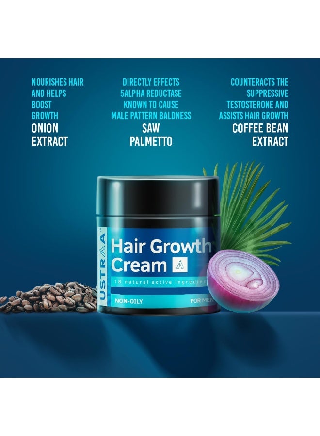 USTRAA Hair Growth Cream - 100g | With Onion Extract, Neelbhringadi, Blackseed Oil | Prevents Hair Fall & Boosts Growth | Paraben-Free, No Mineral Oil | Lavender Scent - Image 4