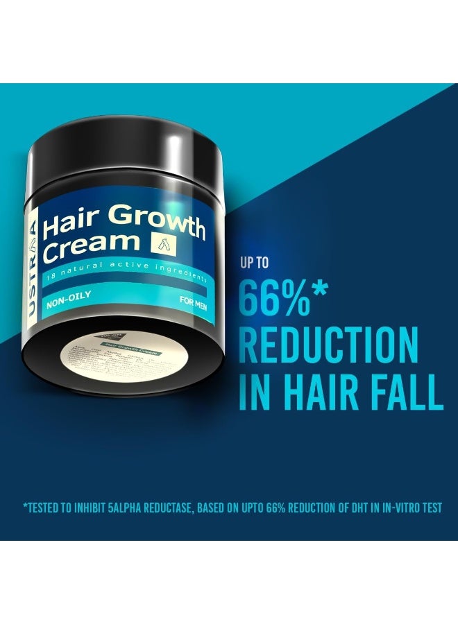 USTRAA Hair Growth Cream - 100g | With Onion Extract, Neelbhringadi, Blackseed Oil | Prevents Hair Fall & Boosts Growth | Paraben-Free, No Mineral Oil | Lavender Scent - Image 2