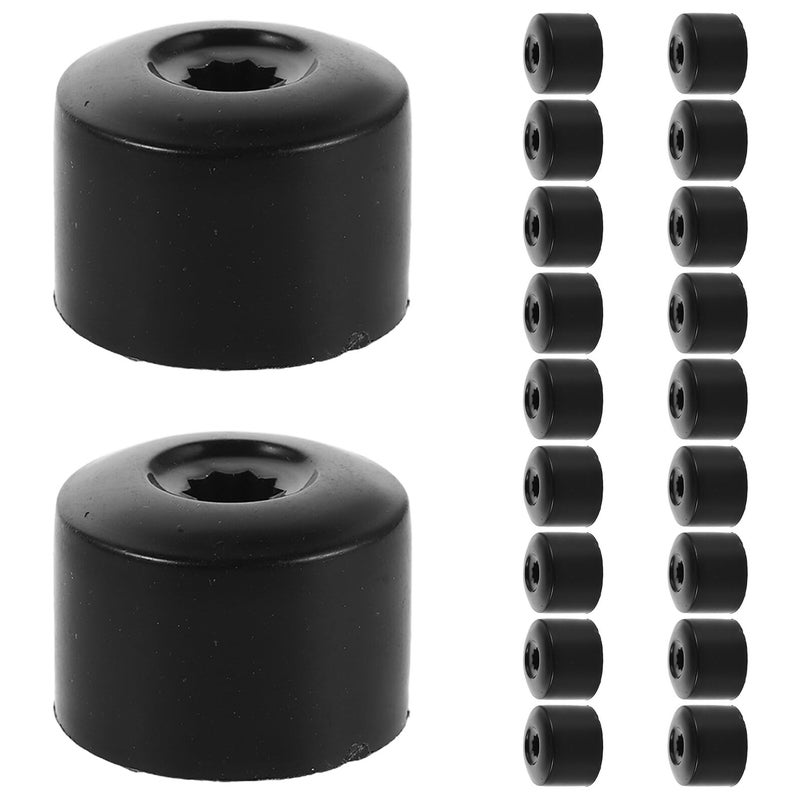 20pcs 17mm Plastic Wheel Lug Nut Covers Black Protective Dust Caps for Car Tire Bolt Hub - Image 2