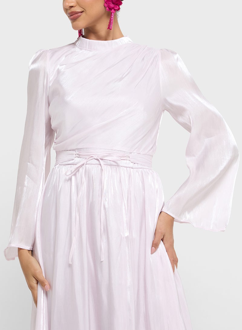 Khizana Satin Balloon Dress - Image 3