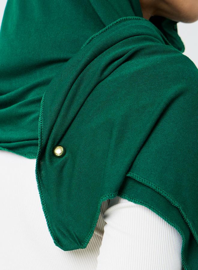 Take Two Dark Green Solid Hijab - Image 4