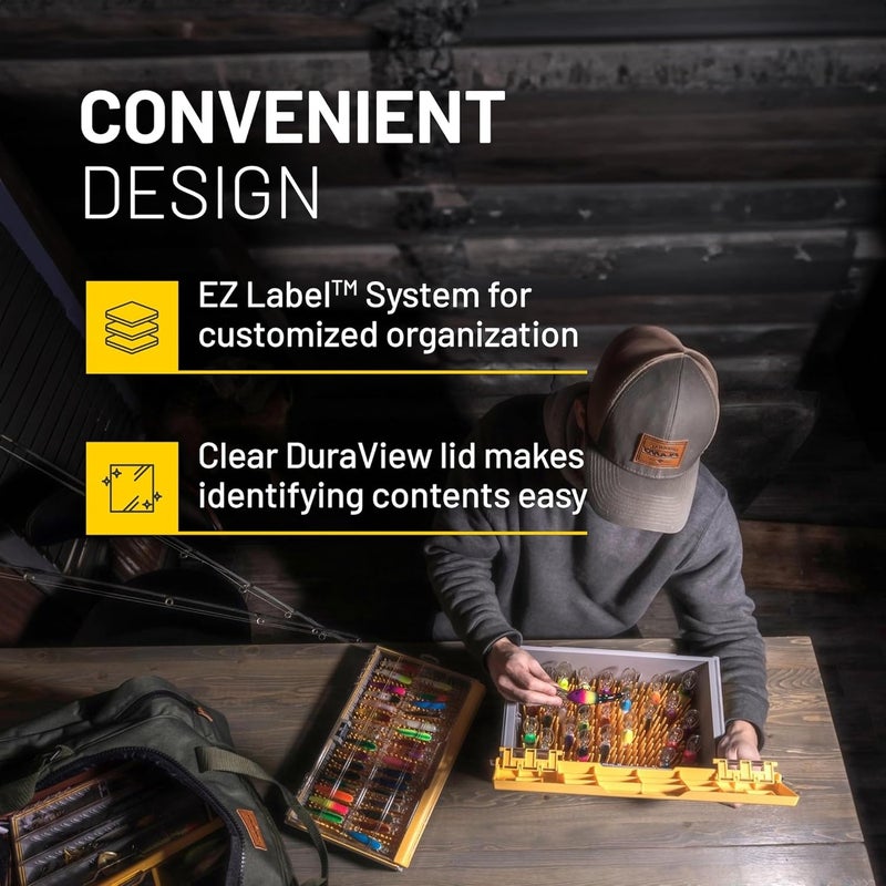 PLANO Edge Master Crankbait XL Tackle Storage | Premium Tackle Organization with Rust Prevention, Clear/Yellow - Image 2