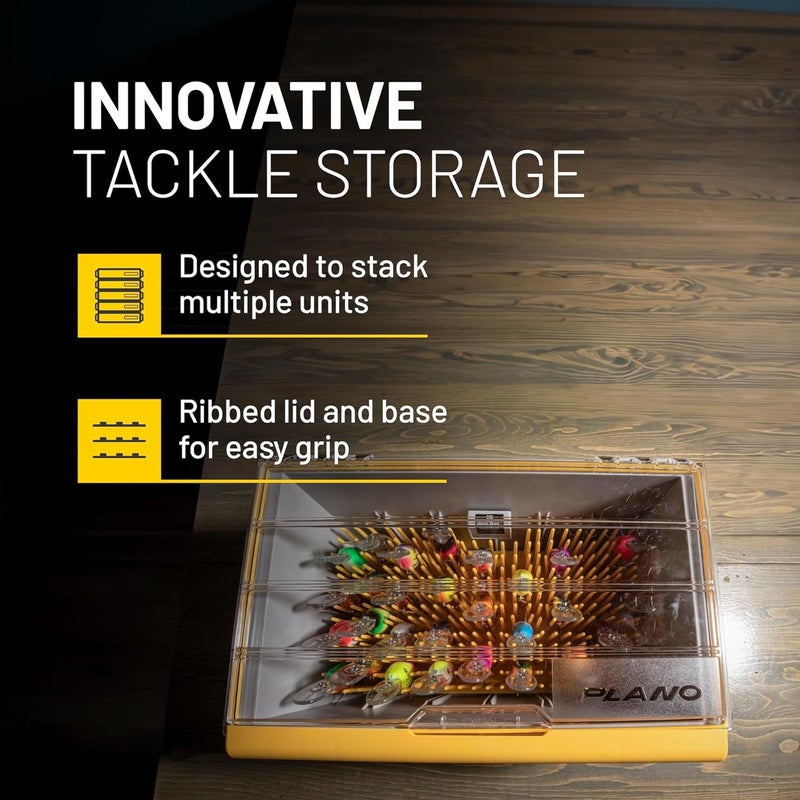 PLANO Edge Master Crankbait XL Tackle Storage | Premium Tackle Organization with Rust Prevention, Clear/Yellow - Image 4