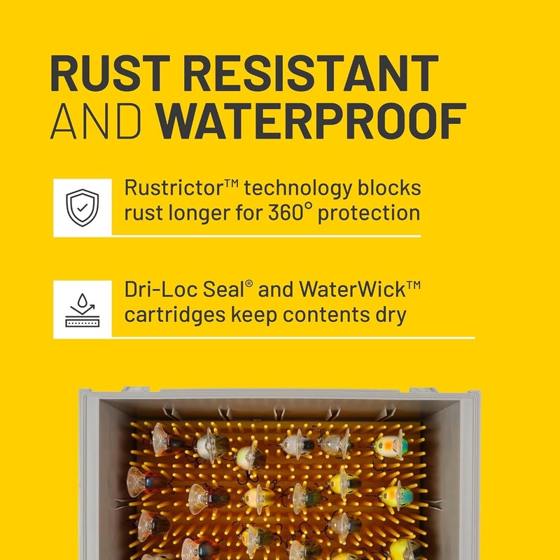 PLANO Edge Master Crankbait XL Tackle Storage | Premium Tackle Organization with Rust Prevention, Clear/Yellow - Image 3