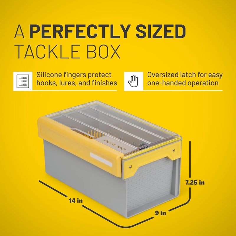 PLANO Edge Master Crankbait XL Tackle Storage | Premium Tackle Organization with Rust Prevention, Clear/Yellow - Image 5