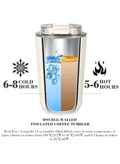 smeg SMEG 50's Style Wall Mug, 350ml Insulated Stainless Steel Coffee Tumbler, Leak-Proof Travel Mug for Hot and Cold Drinks, Perfect for Tea, Coffee, Water and More, Stylish and Practical for Travel and Everyday Use, White  - Image 4