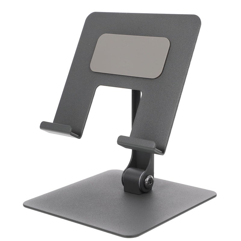 Foldable Metal Tablet Stand Adjustable Holder For Desk Office With Nonskid Base Gray - Image 2
