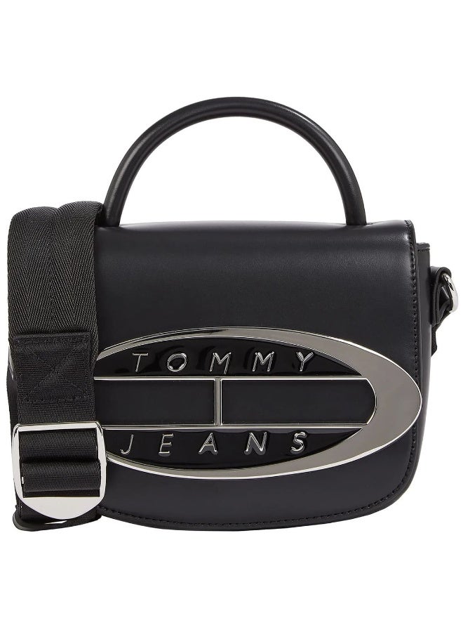 Hilfiger Denim Tommy Hilfiger Women’s Black Leather Handbag AW0AW15811 BDS – Elegant Envelope Flap Design - Image 5