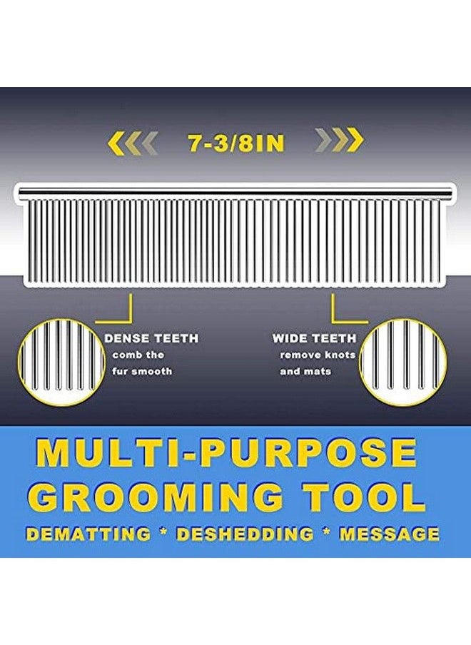 Alexvyan - Stainless Steel Grooming Comb for Girl Women Boy Men Human Narrow & Wide Tooth - Image 1