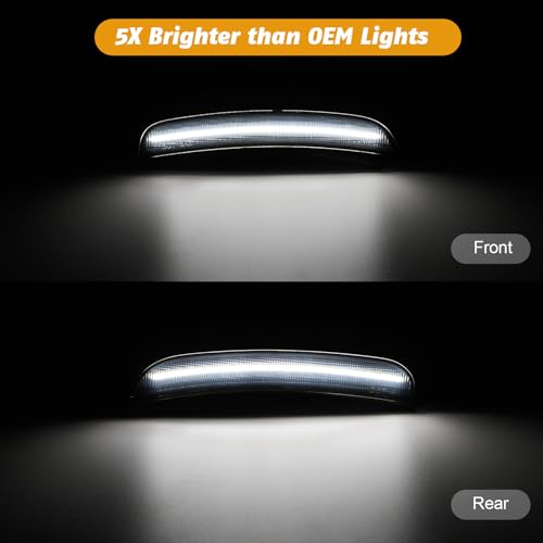 Mynoway Side Marker Lights for Dodg’e Charger 2015-2025 – 4PCS Front & Rear LED Fender Light White Parking Lamp for Charger SXT Scatpack SRT Hellcat 2015 2016 2017 2018 2019 2020 2021 2022 2023 24 25 - Image 5