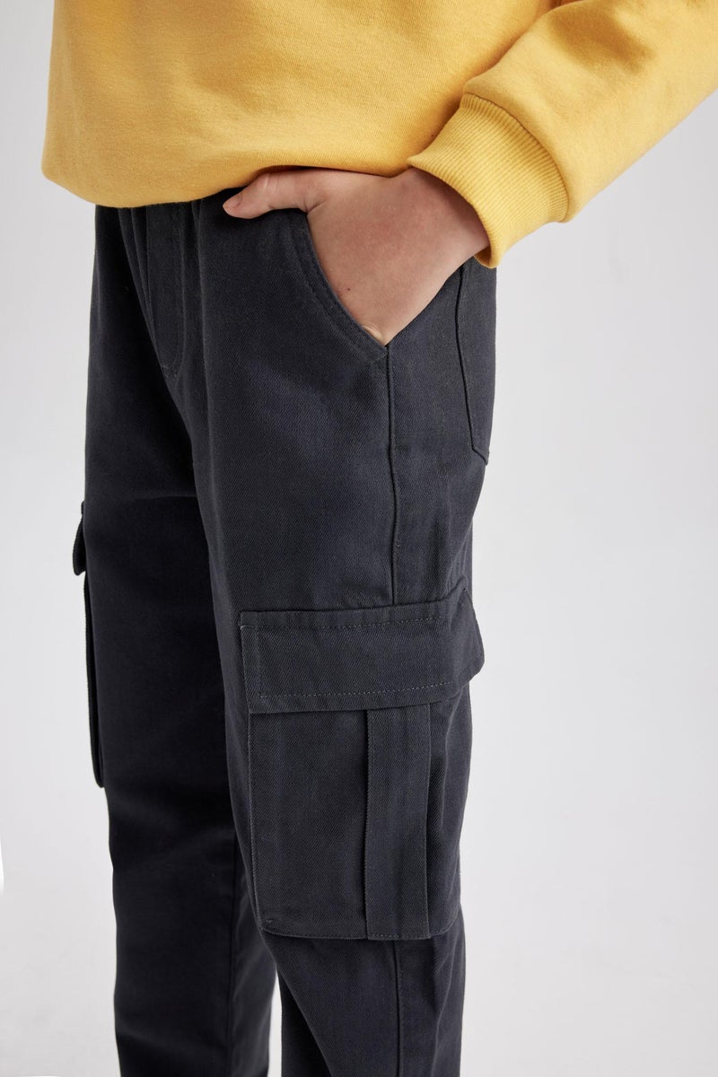 DeFacto Boy Cargo Fit Gabardine Trousers  - Image 5