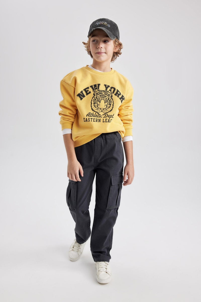 ديفاكتو بنطلون اولادي كارجو فيت جبردين بجيب كارجو - Image 3