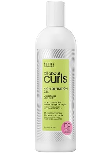 ALL ABOUT CURLS All About Curls High Definition Gel | Crunchless Ultra Hold | Define, Moisturize, De-Frizz | All Curly Hair Types | Vegan & Cruelty Free | Sulfate Free | 15 Fl Oz 