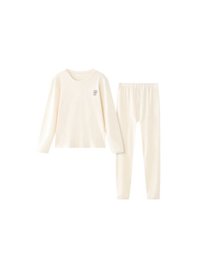 Hodo Uni Cotton Thermal Underwear Set Autumn Long Johns Youth Base Layer Warm Cotton Sweater N2101 White 185 - Image 3