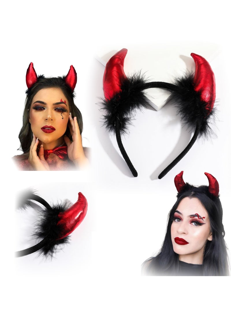 amazing.EGP Hair Hoop Cosplay Costume Clothes Horn Hair Hoop for Halloween - Image 1