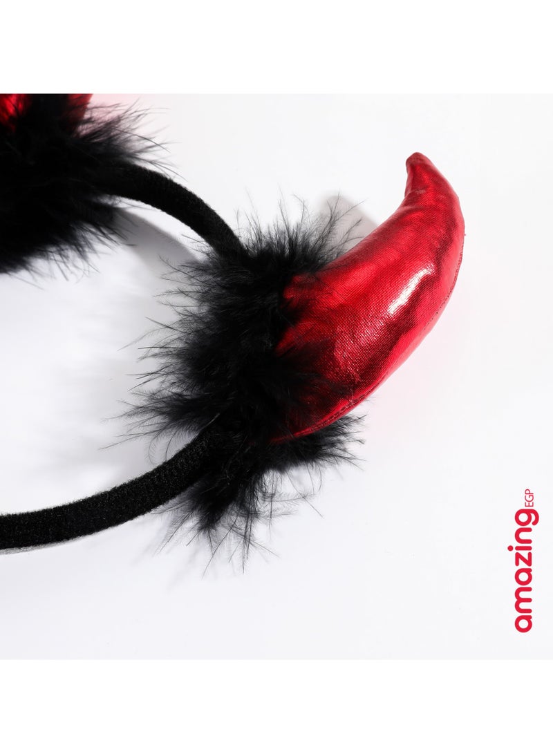amazing.EGP Hair Hoop Cosplay Costume Clothes Horn Hair Hoop for Halloween - Image 3