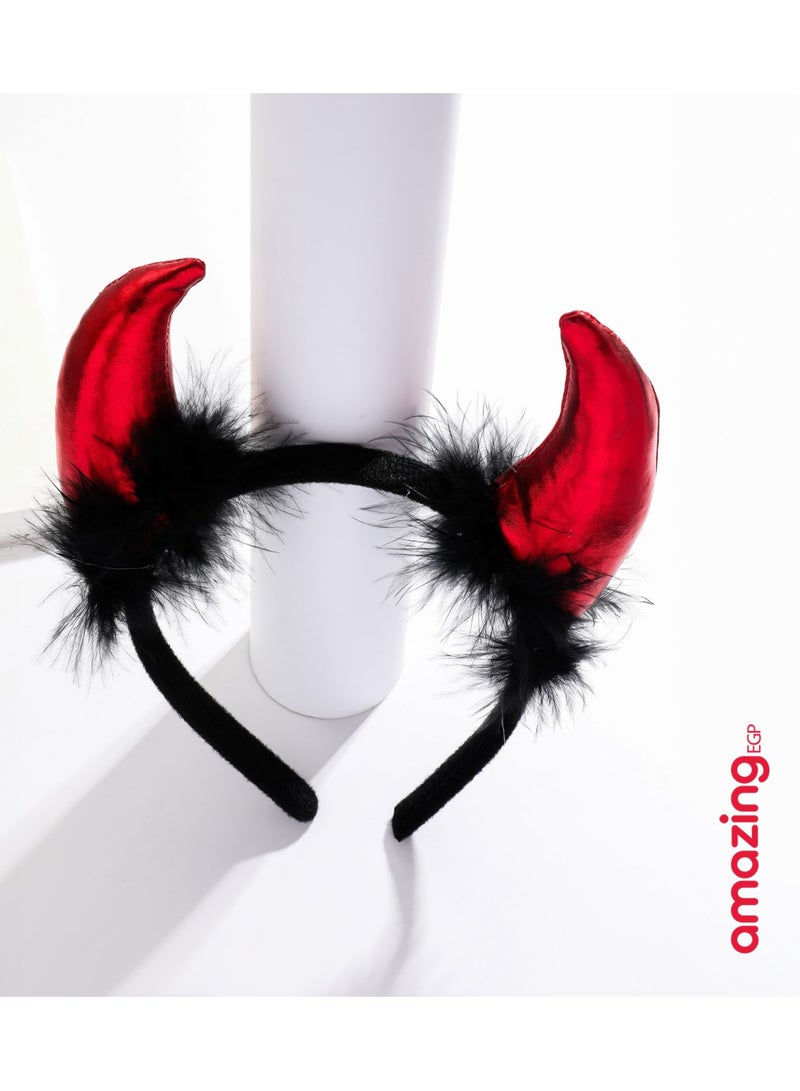 amazing.EGP Hair Hoop Cosplay Costume Clothes Horn Hair Hoop for Halloween - Image 4