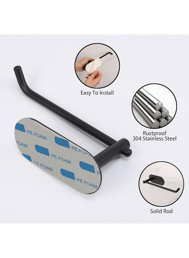 TocTen حامل ورق تواليت ذاتي اللصق - حامل ورق تواليت من الفولاذ المقاوم للصدأ بدون حفر للحمام أو المطبخ أو المكتب | مقاوم للصدأ، سهل التركيب، حامل مناديل عصري لاصق للأسطح الملساء - Image 3