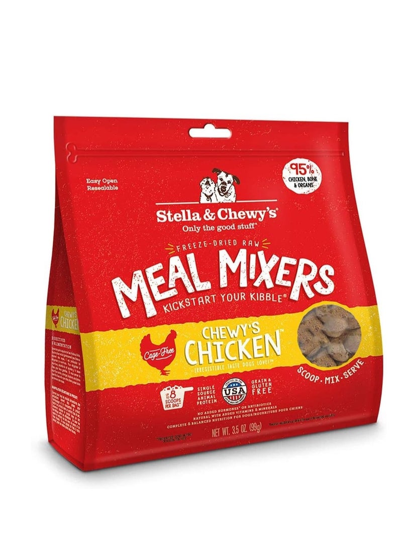 Stella & Chewys Stella & Chewy's Freeze Dried Raw Chewy’s Chicken Meal Mixers – Dog Food Topper for Small & Large Breeds – Grain Free, Protein Rich Recipe – 3.5 oz Bag  - Image 1