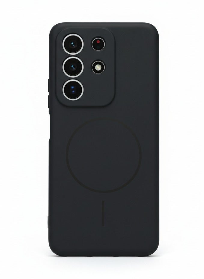 Compatible with Vivo Y29 - MagSafe Protective Scratch Resistant Case, Slim and Lightweight, Microfiber Lining - (Black)