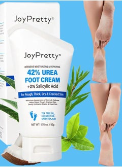 JoyPretty 50g Urea Foot Cream Hand and Foot Cream Lotion 42% Urea Cream with 2% Salicylic Acid Urea Cream for Rough Thick dry and Cracked Skin Moisturizing Repairing Callus Remover  - Image 1