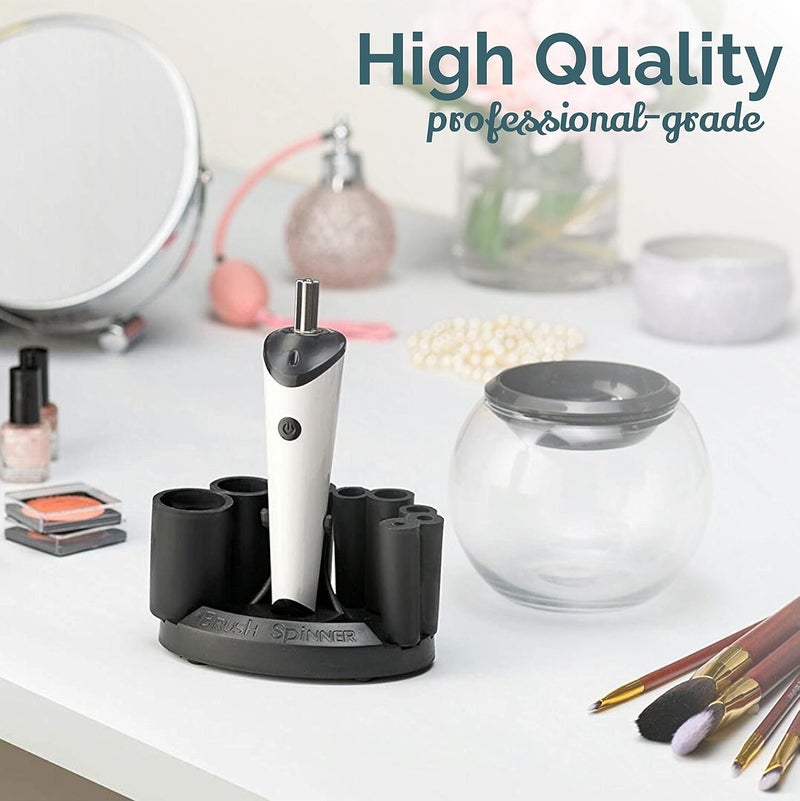 LUXE Electric Makeup Brush Cleaner Machine with Cleaning Solution - USB Charging Station, Automatic Brush Washer and Dryer - 3 Adjustable Speeds for Easy Cleaning - Complete Set for Hygienic Brushes - Image 2
