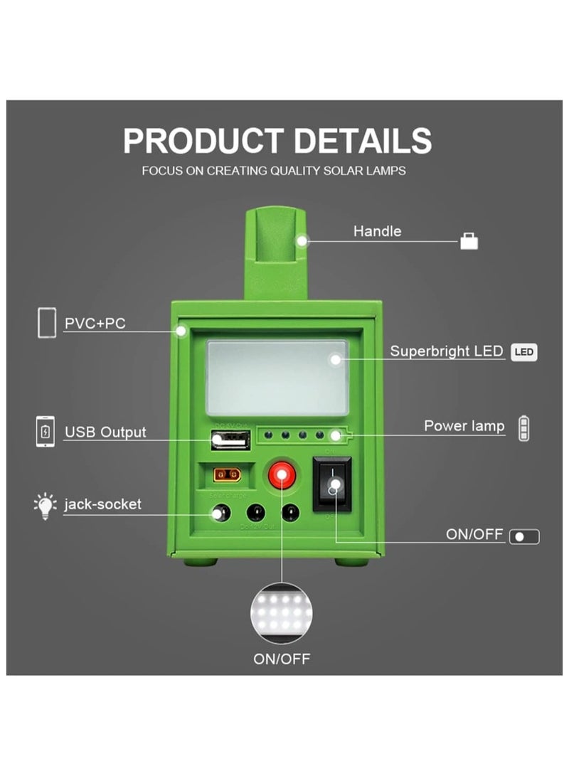 صن باور جهاز للشحن والإضاءة بنظام الطاقة الشمسية مناسب للاماكن الخارجية والتخييم، 10 وات مصدر طاقة شمسي متعدد الاغراض من صن باور مثالي مع منافذ متعددة، أسود - Image 3