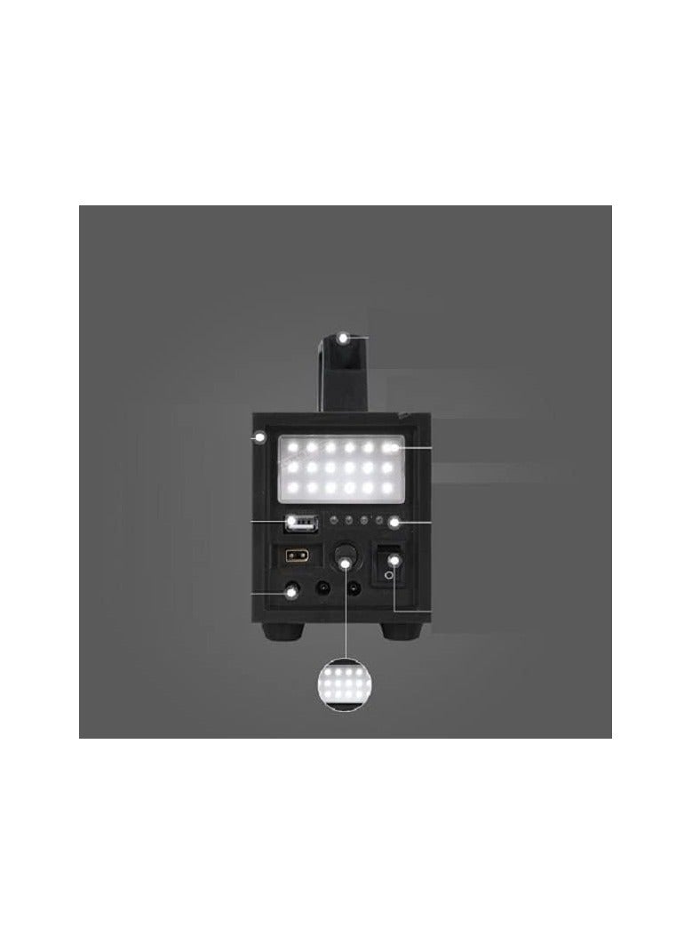 صن باور جهاز للشحن والإضاءة بنظام الطاقة الشمسية مناسب للاماكن الخارجية والتخييم، 10 وات مصدر طاقة شمسي متعدد الاغراض من صن باور مثالي مع منافذ متعددة، أسود - Image 4