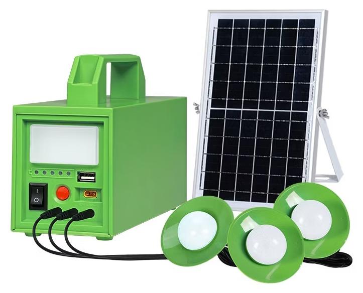 صن باور جهاز للشحن والإضاءة بنظام الطاقة الشمسية مناسب للاماكن الخارجية والتخييم، 10 وات مصدر طاقة شمسي متعدد الاغراض من صن باور مثالي مع منافذ متعددة، أسود - Image 1